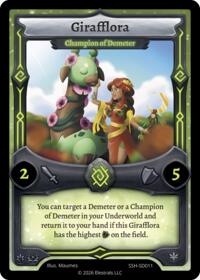 Girafflora - Champion of Demeter - Elestrals Divine Champions: Snowshade Starter Decks trading card