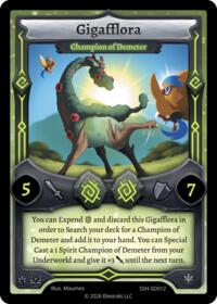 Gigafflora - Champion of Demeter - Elestrals Divine Champions: Snowshade Starter Decks trading card