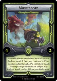 Mosstacean - Champion of Demeter - Elestrals Divine Champions: Snowshade Starter Decks trading card