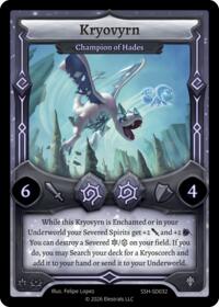 Kryovyrn - Champion of Hades - Elestrals Divine Champions: Snowshade Starter Decks trading card