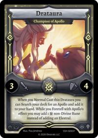 Drataura - Champion of Apollo - Elestrals Divine Champions: Snowshade Starter Decks trading card