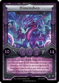 Dimenshen - Champion of Athena - Elestrals Divine Champions: Snowshade Starter Decks trading card