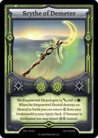 Scythe of Demeter - Elestrals Divine Champions: Snowshade Starter Decks trading card
