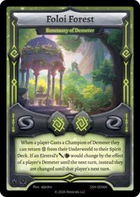 Foloi Forest - Sanctuary of Demeter - Elestrals Divine Champions: Snowshade Starter Decks trading card