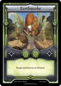 Earthquake - Elestrals Divine Champions: Snowshade Starter Decks trading card