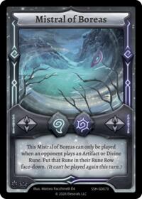 Mistral of Boreas - Elestrals Divine Champions: Snowshade Starter Decks trading card