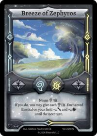 Breeze of Zephyros - Elestrals Divine Champions: Snowshade Starter Decks trading card