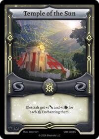 Temple of the Sun - Elestrals Divine Champions: Snowshade Starter Decks trading card
