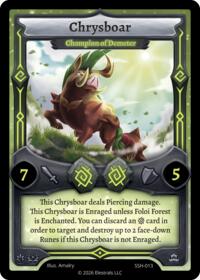 Chrysboar - Champion of Demeter - Elestrals Divine Champions: Snowshade trading card