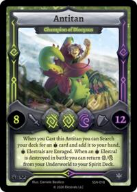 Antitan - Champion of Dionysus - Elestrals Divine Champions: Snowshade trading card