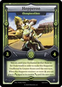 Hopperoo - Champion of Ares - Elestrals Divine Champions: Snowshade trading card