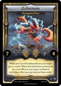 Galvenom - Champion of Zeus - Elestrals Divine Champions: Snowshade trading card