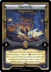 Electrifly - Champion of Hera - Elestrals Divine Champions: Snowshade trading card
