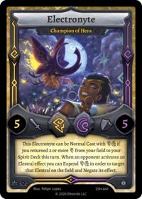Electronyte - Champion of Hera - Elestrals Divine Champions: Snowshade trading card