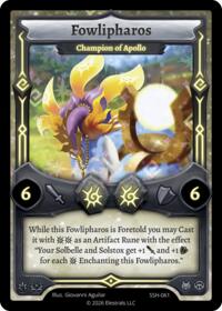 Fowlipharos - Champion of Apollo - Elestrals Divine Champions: Snowshade trading card