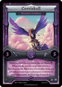 Corviskull - Champion of Athena - Elestrals Divine Champions: Snowshade trading card