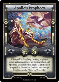 Apollo's Prophecy - Elestrals Divine Champions: Snowshade trading card