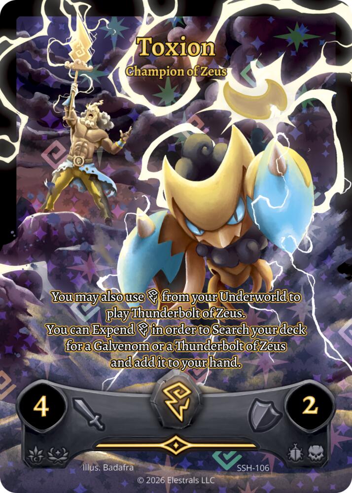 Toxion - Champion of Zeus (Full Art) - Divine Champions: Snowshade