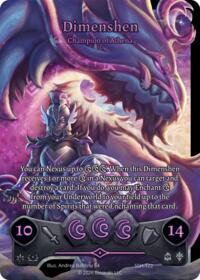 Dimenshen - Champion of Athena (Full Art) - Elestrals Divine Champions: Snowshade trading card