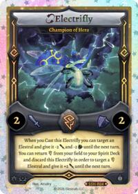 Electrifly - Champion of Hera (Stellar) - Elestrals Divine Champions: Snowshade trading card