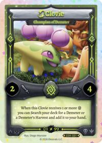Clovie - Champion of Demeter (Serialized) - Elestrals Divine Champions: Snowshade trading card