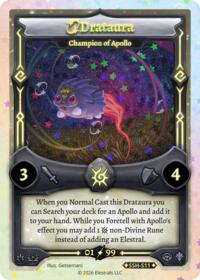 Drataura - Champion of Apollo (Serialized) - Elestrals Divine Champions: Snowshade trading card