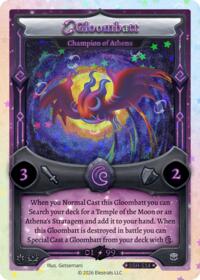 Gloombatt - Champion of Athena (Serialized) - Elestrals Divine Champions: Snowshade trading card