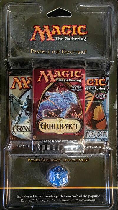 3-Pack Draft Blister Pack With Spindown Life Counter Magic: The Gathering sealed product