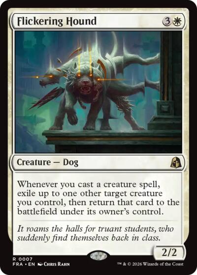 Flickering Hound from FRA #7, Magic: The Gathering card