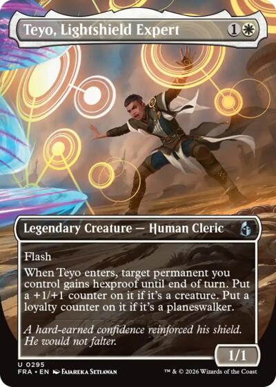 Teyo, Lightshield Expert (Borderless) from FRA #295, Magic: The Gathering card