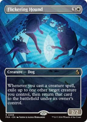 Flickering Hound (Borderless) #359 – Reality Fracture (Rare)