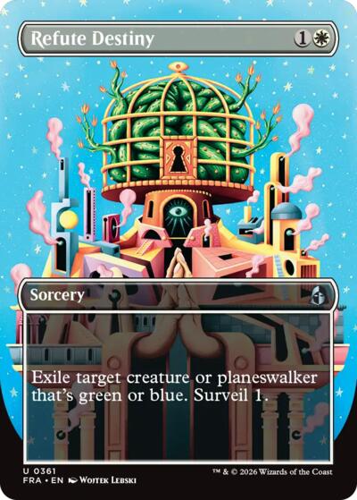 Refute Destiny (Borderless) from FRA #361, Magic: The Gathering card