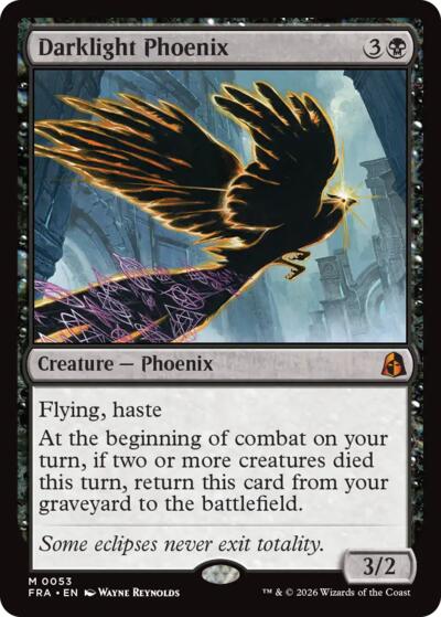 Darklight Phoenix from FRA #53, Magic: The Gathering card