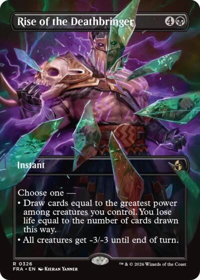 Rise of the Deathbringer (Borderless) from FRA #326, Magic: The Gathering card