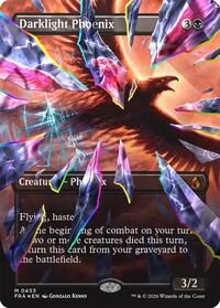 Darklight Phoenix (Borderless) (Facet Foil) (0453) - Magic: The Gathering Reality Fracture trading card
