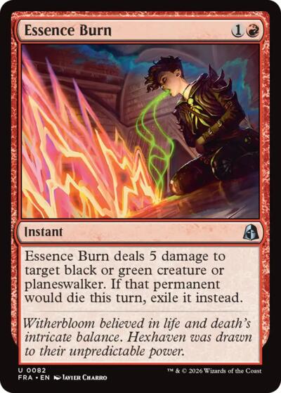 Essence Burn from FRA #82, Magic: The Gathering card