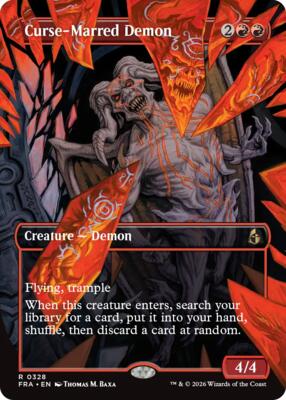 Curse-Marred Demon (Borderless) #328 – Reality Fracture (Rare)