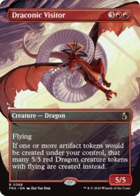 Draconic Visitor (Borderless) - Magic: The Gathering Reality Fracture trading card