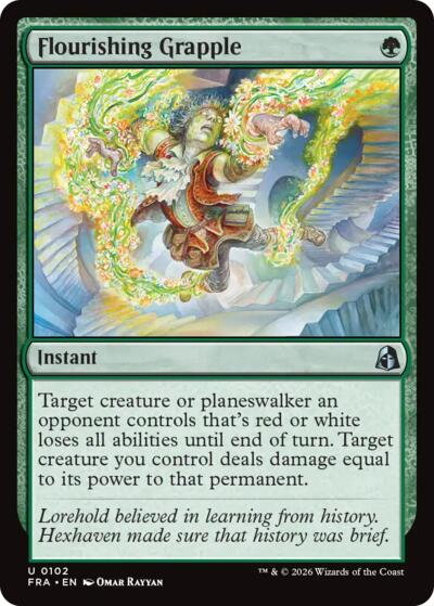 Flourishing Grapple from FRA #102, Magic: The Gathering card