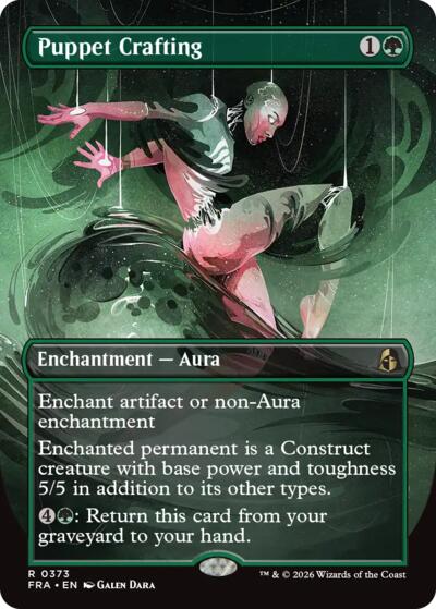 Puppet Crafting (Borderless) from FRA #373, Magic: The Gathering card