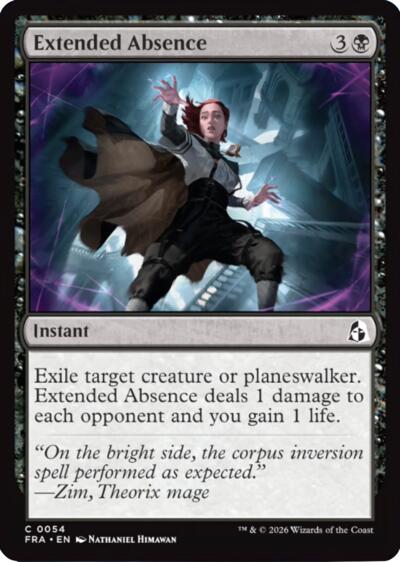 Extended Absence from FRA #54, Magic: The Gathering card
