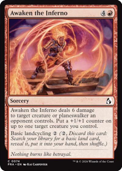 Awaken the Inferno FRA 74 Magic card