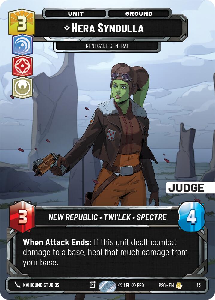 Hera Syndulla - Renegade General – Judge Promos #15 Star Wars: Unlimited card