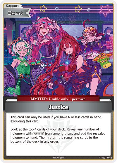 Justice (hololive OFFICIAL CARD GAME Promos) — hololive OFFICIAL CARD GAME card
