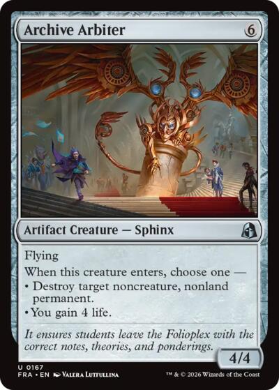 Archive Arbiter from FRA #167, Magic: The Gathering card