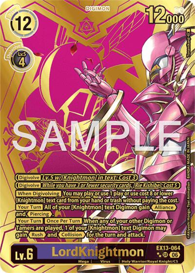 LordKnightmon (Rare Pull) #EX13-064 SR (Chivalrous XIII)