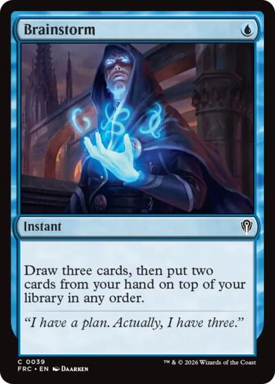 Brainstorm from FRC #39, Magic: The Gathering card