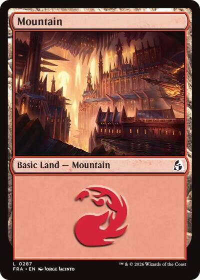 Mountain from FRA #287, Magic: The Gathering card
