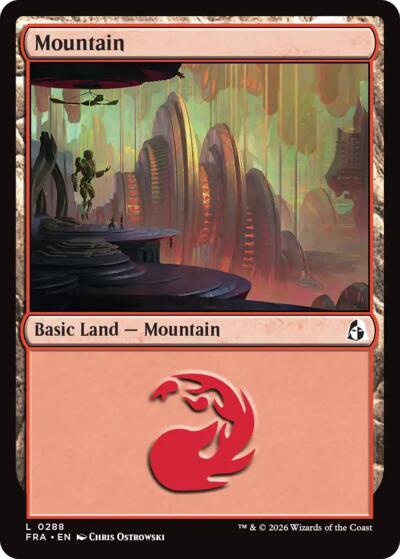 Mountain from FRA #288, Magic: The Gathering card