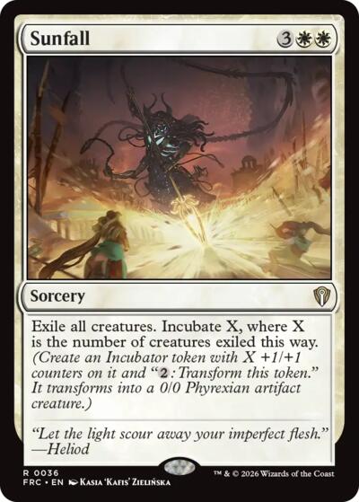 Sunfall from FRC #36, Magic: The Gathering card
